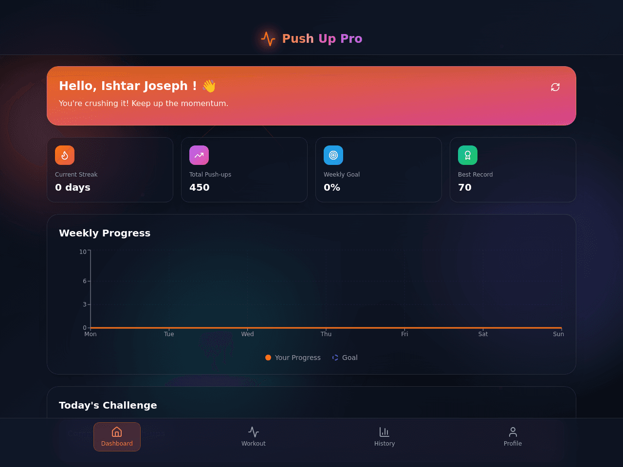 Push Up Fitness App