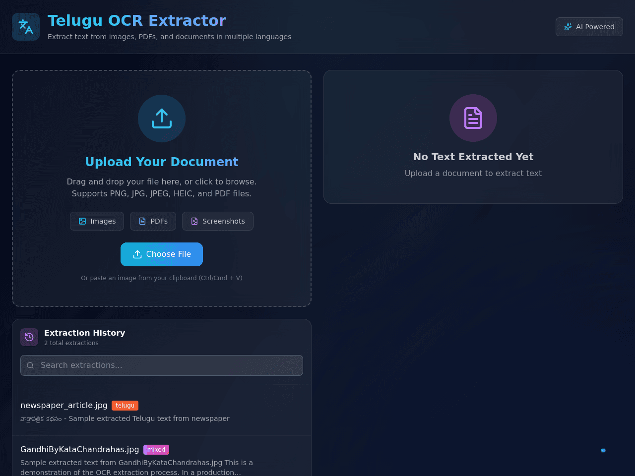 Telugu Text Extractor