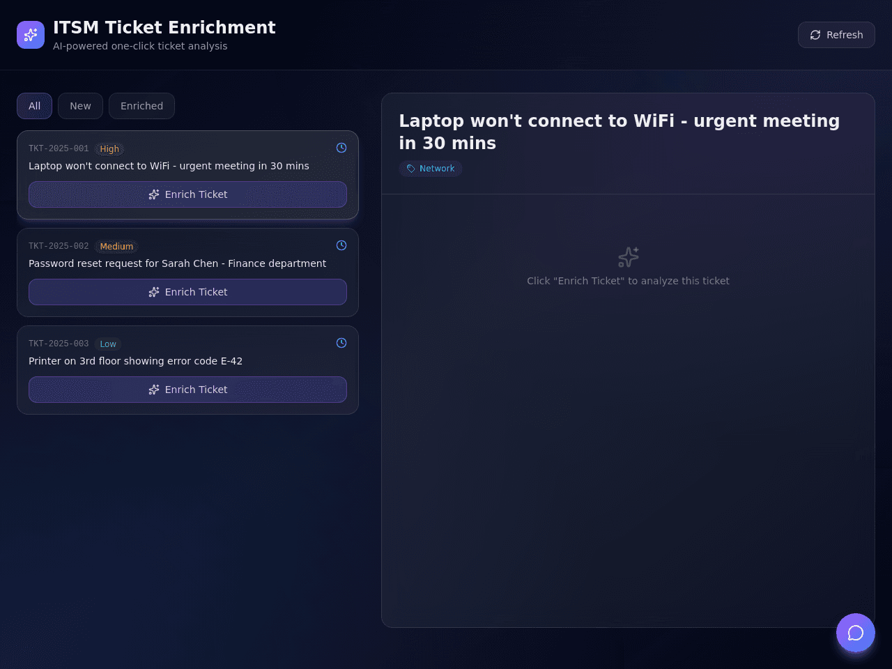 Ticket Enrich Portal