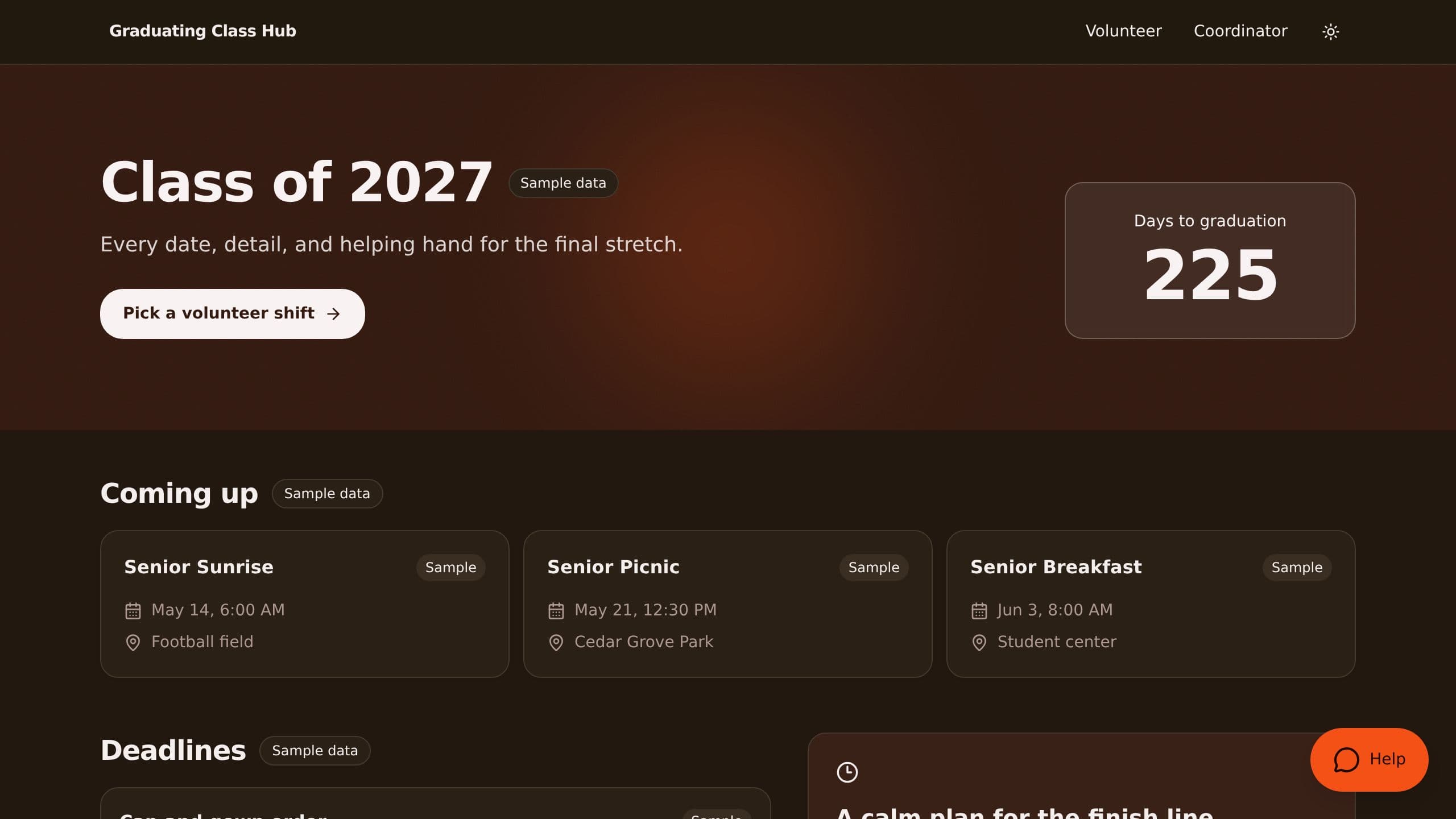 Graduating Class Hub preview