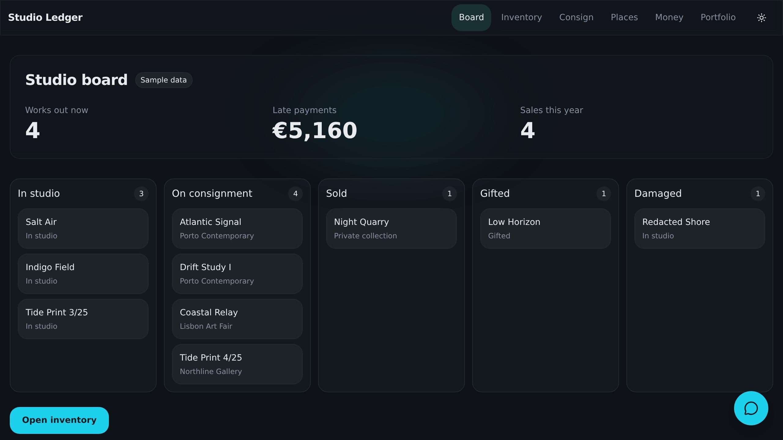 Artwork Inventory preview
