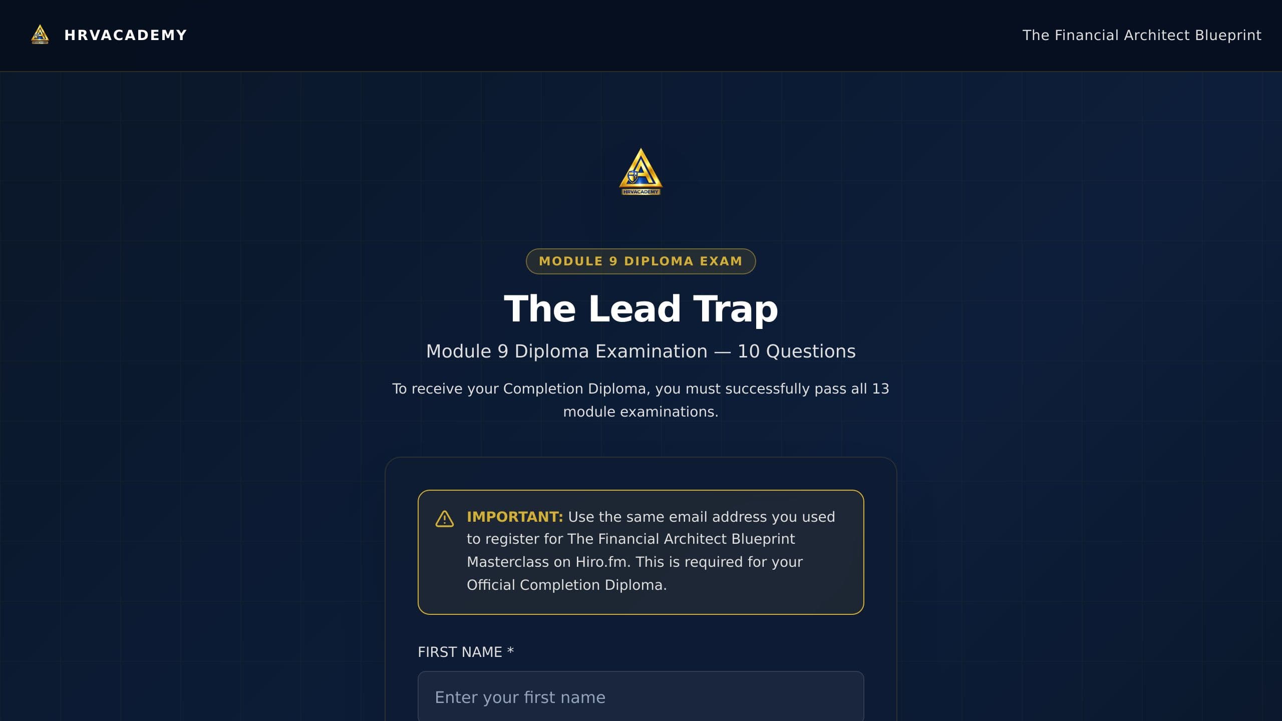 Module 9: The Lead Trap