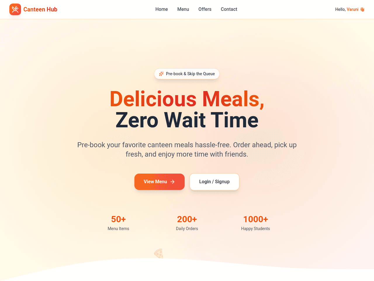 Canteen Flow Portal