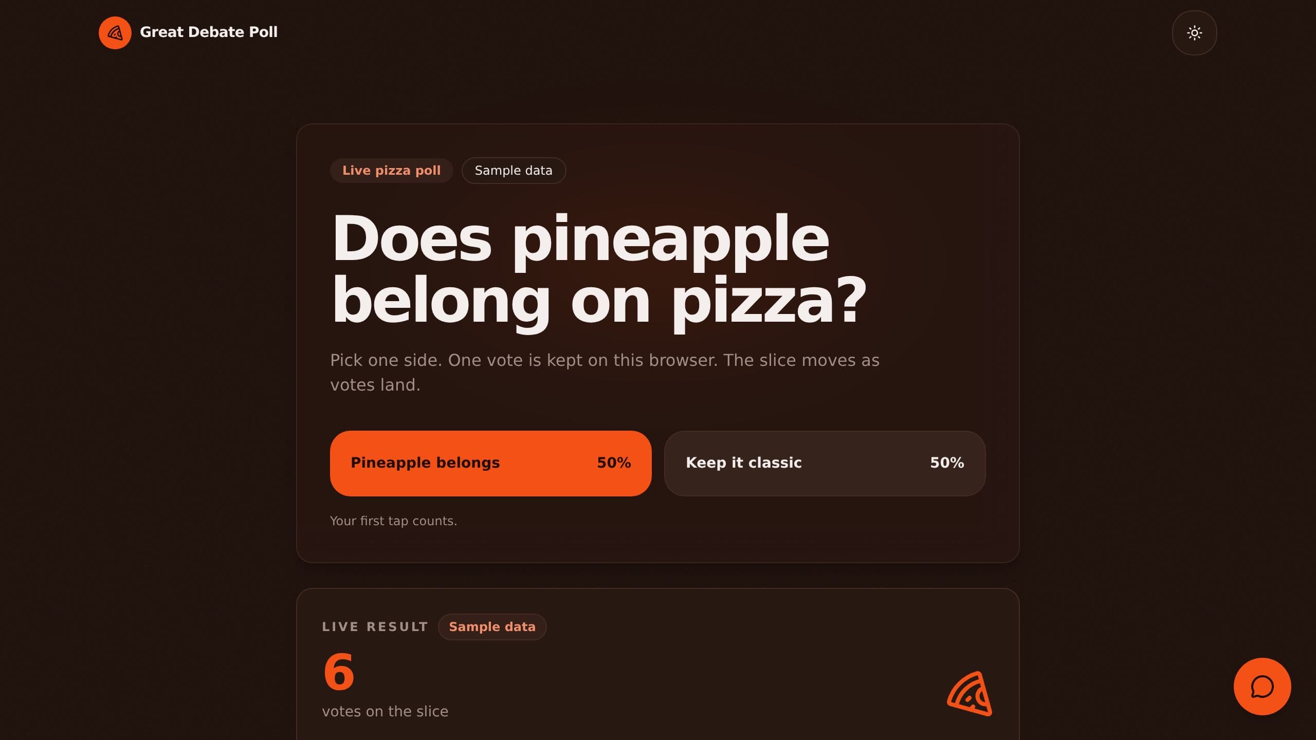 Great Debate Poll preview