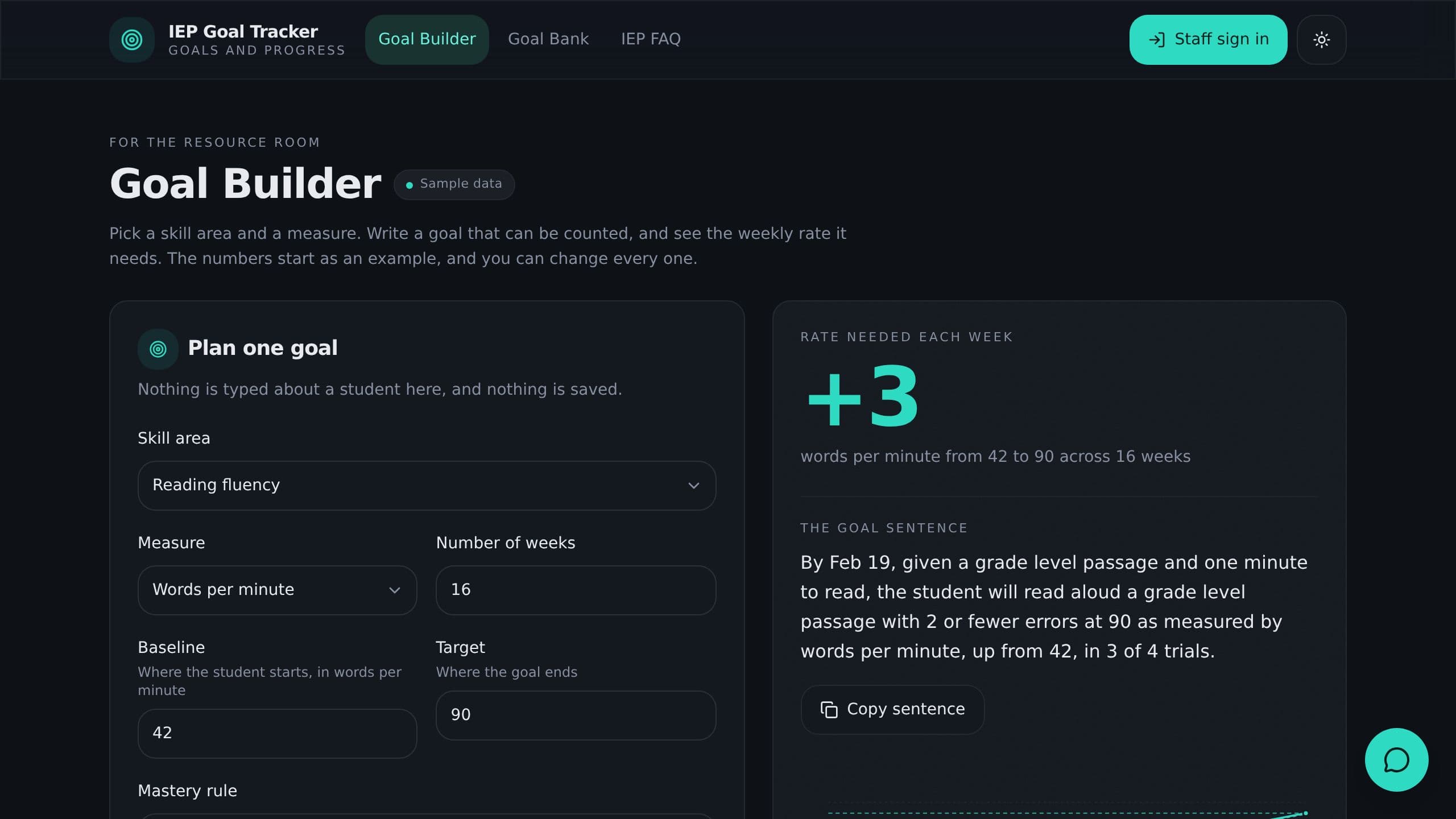 IEP Goal Tracker preview