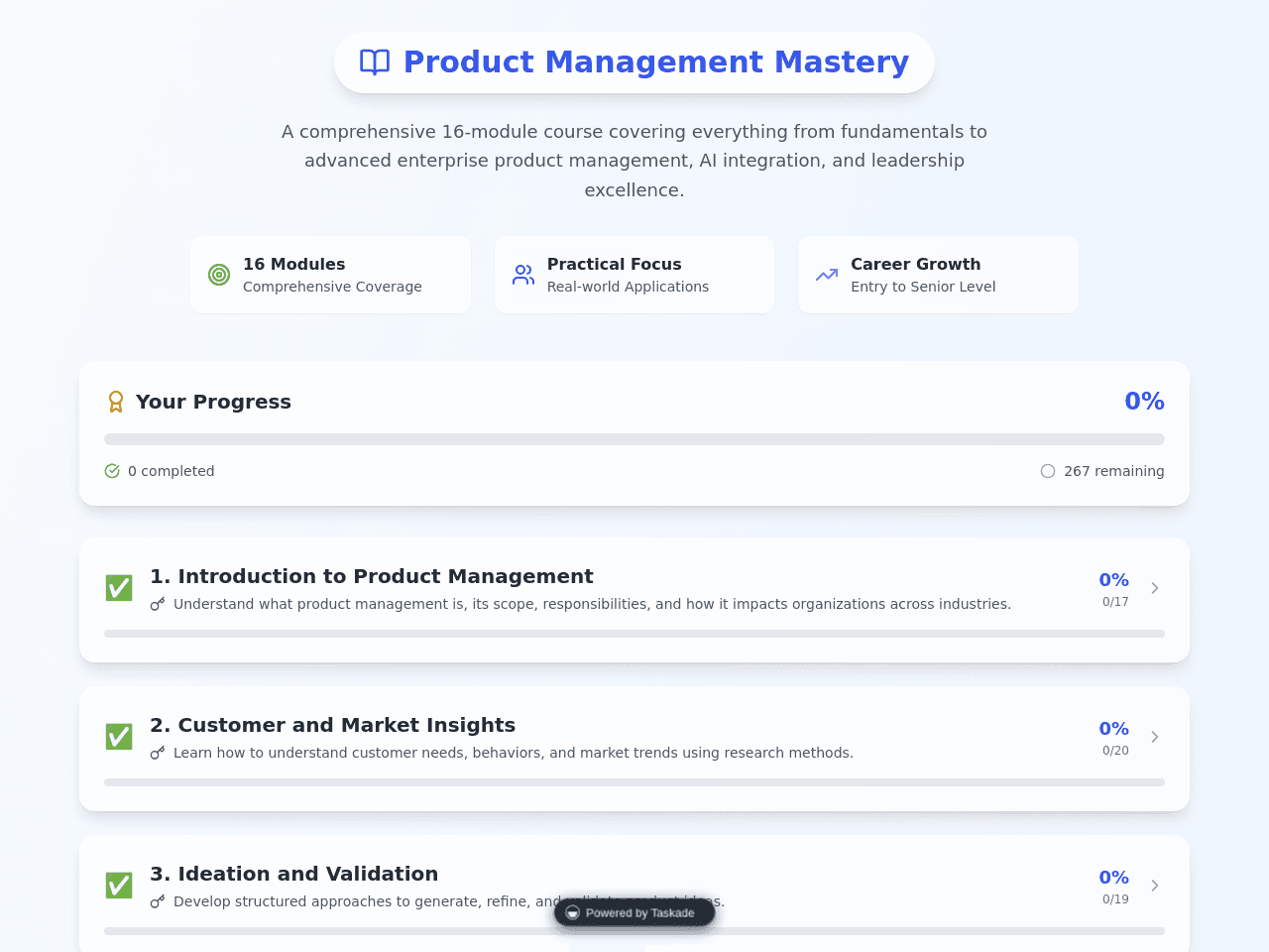 Checklist Course Creator