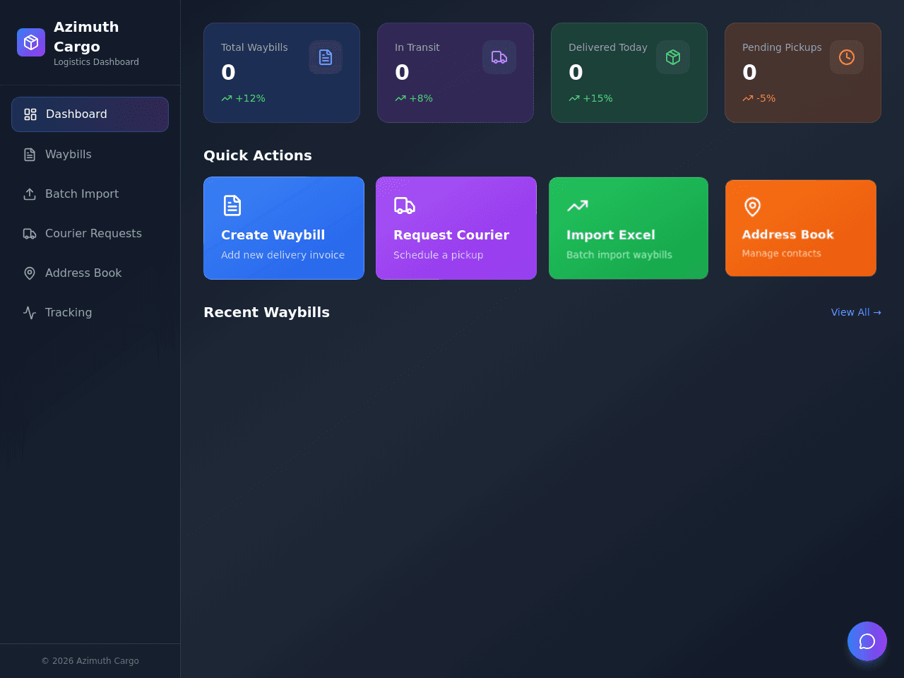 Cargo Dashboard Studio