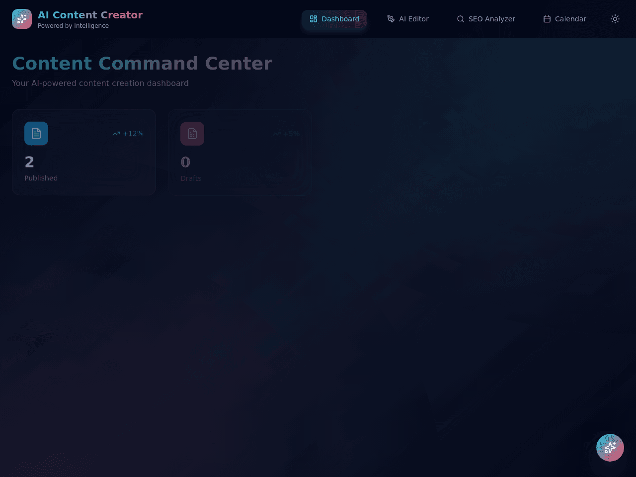 Content Creator Dashboard
