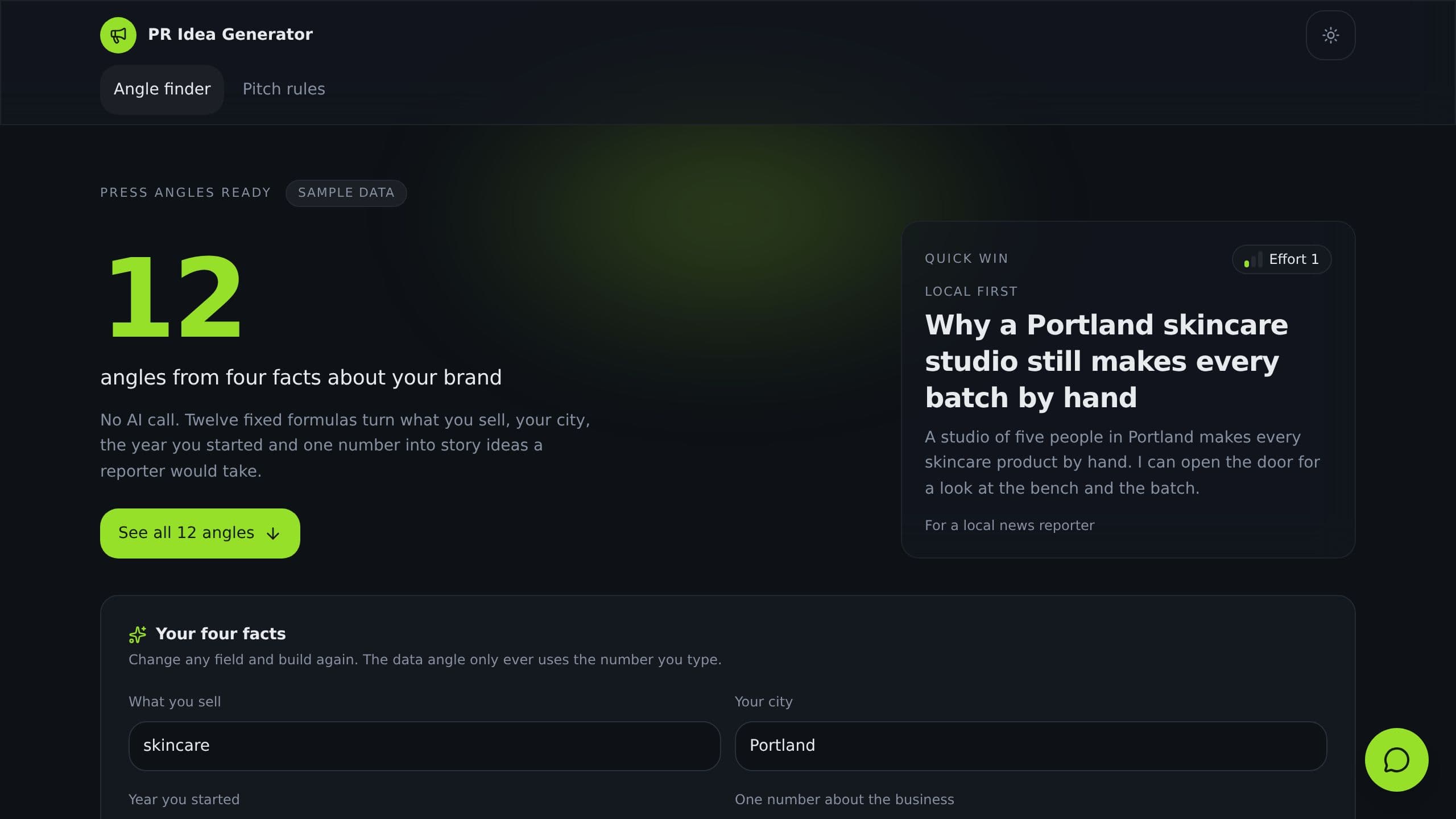 PR Idea Generator preview