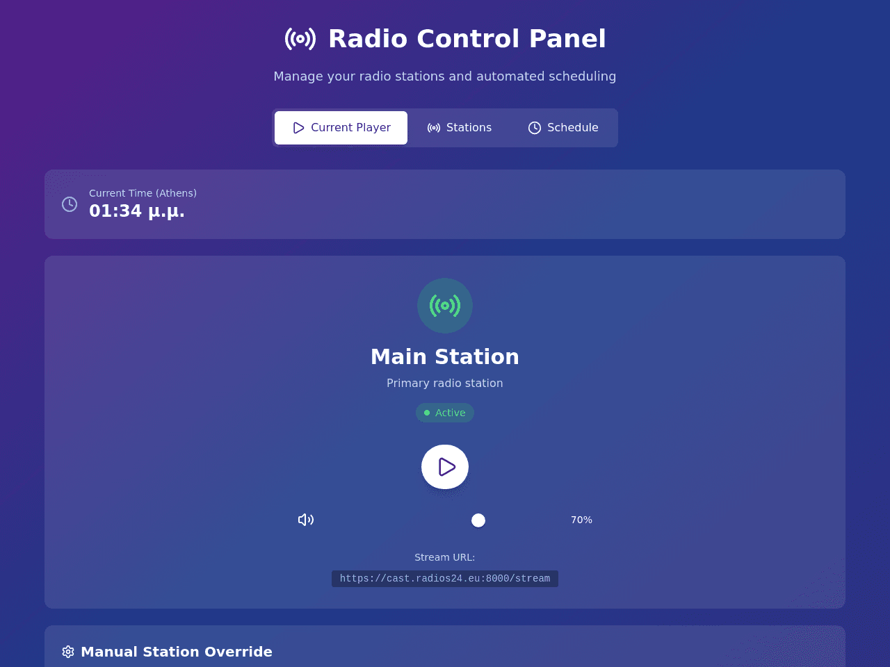 Schedule Station Switcher