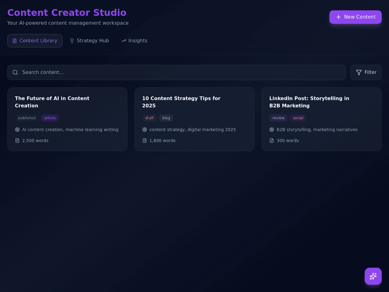 Content Strategy Studio