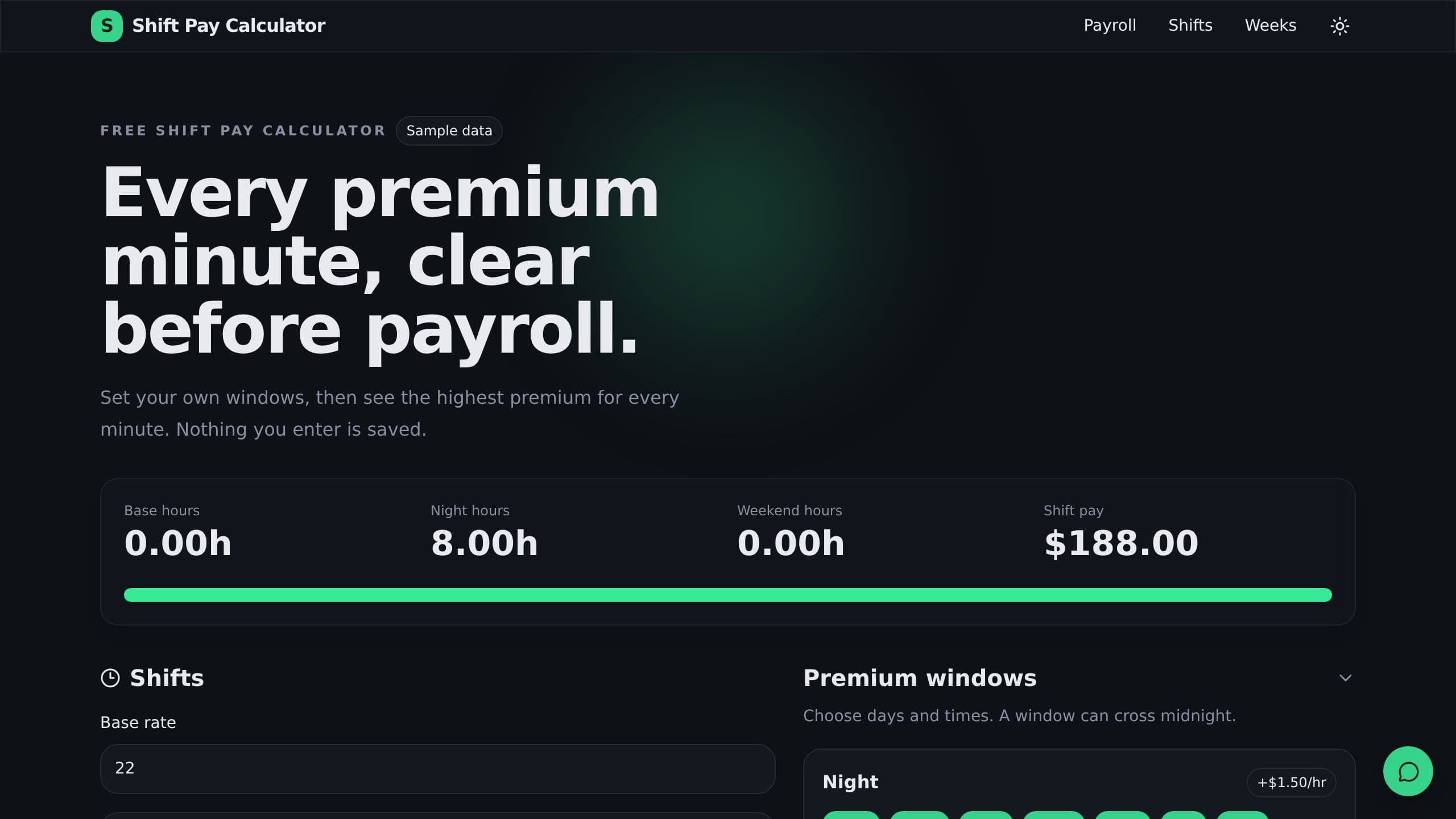 Shift Pay Calculator preview