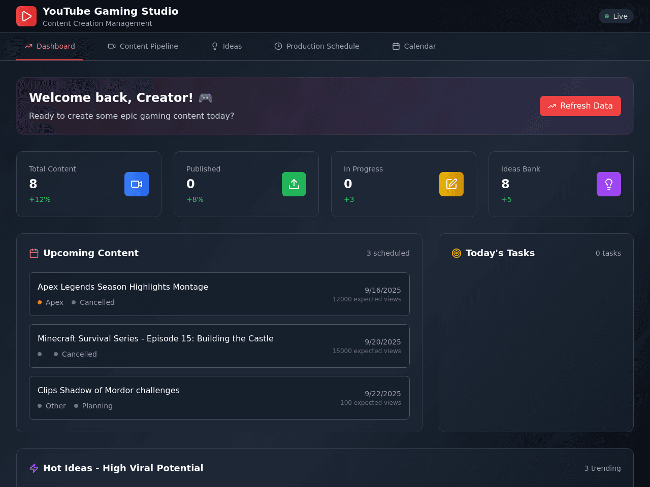 Game Video Planner