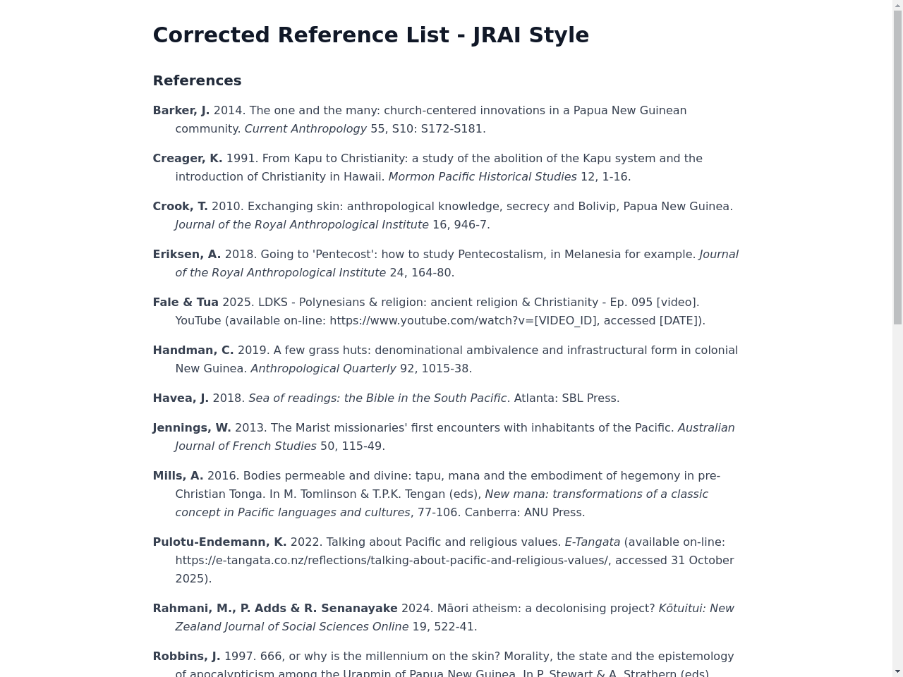 Reference Refinery
