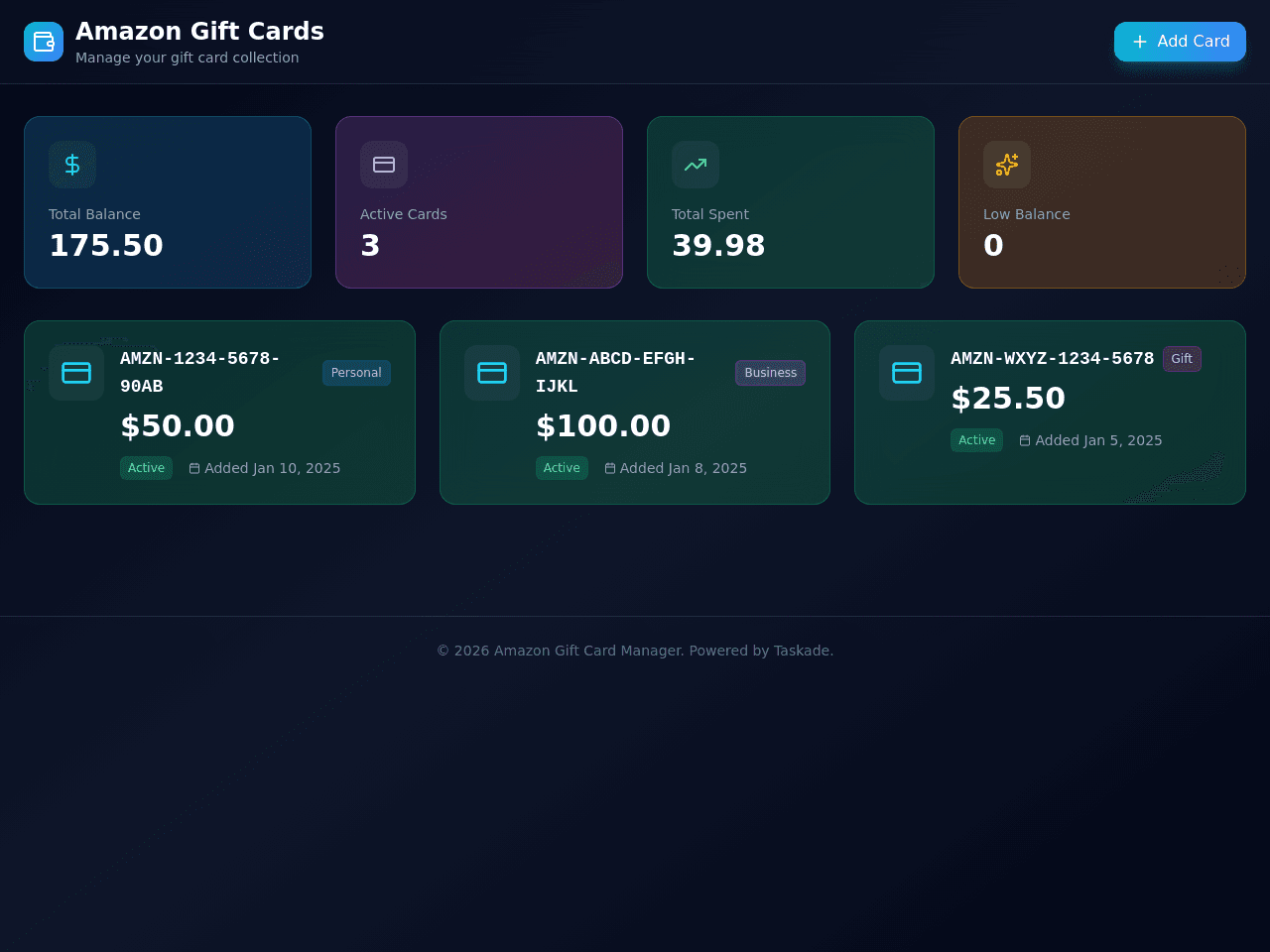 Gift Card Tracker