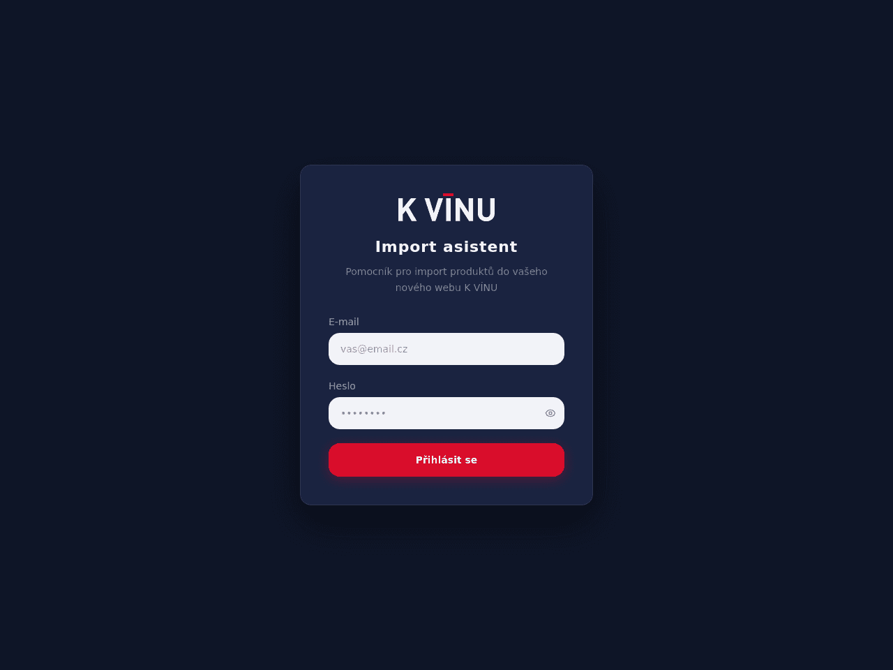 K VÍNU | Import asistent