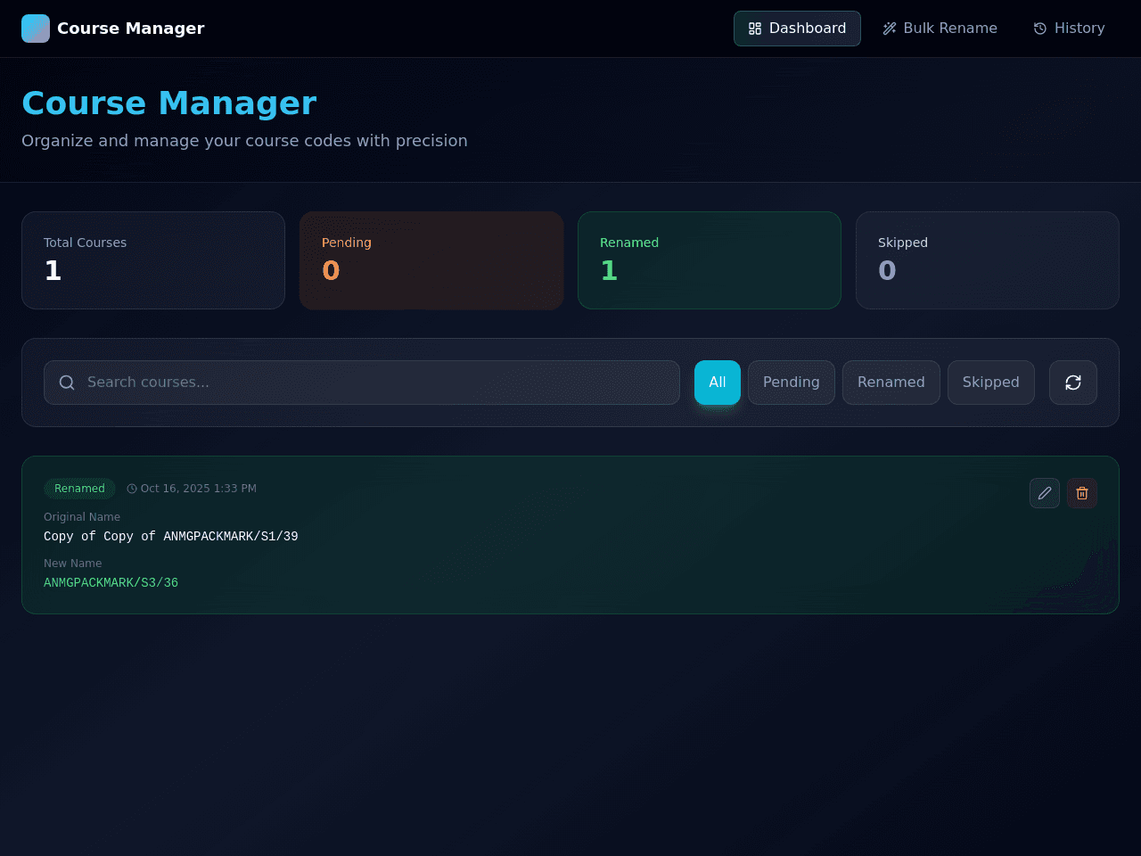 Lesson Code Manager