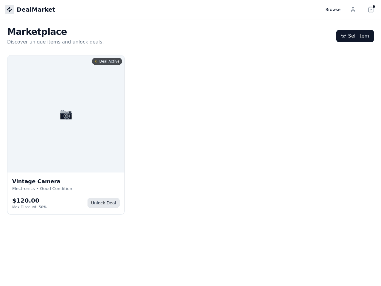 Marketplace Deal Portal
