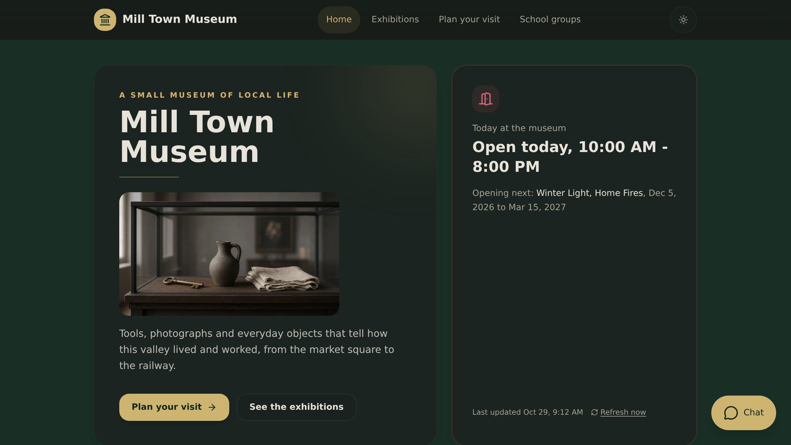 Museum Website preview