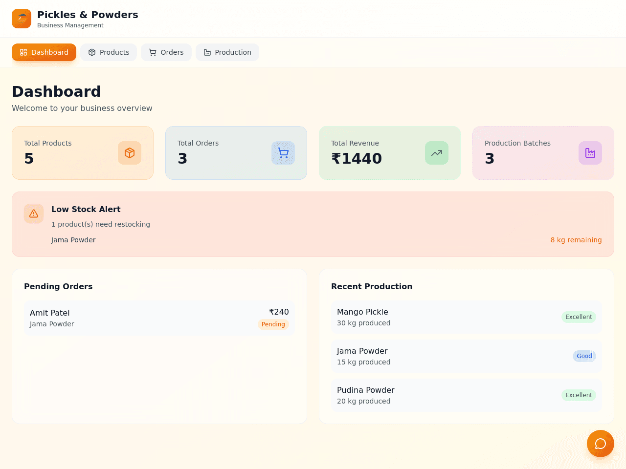 Pickle Pro Dashboard
