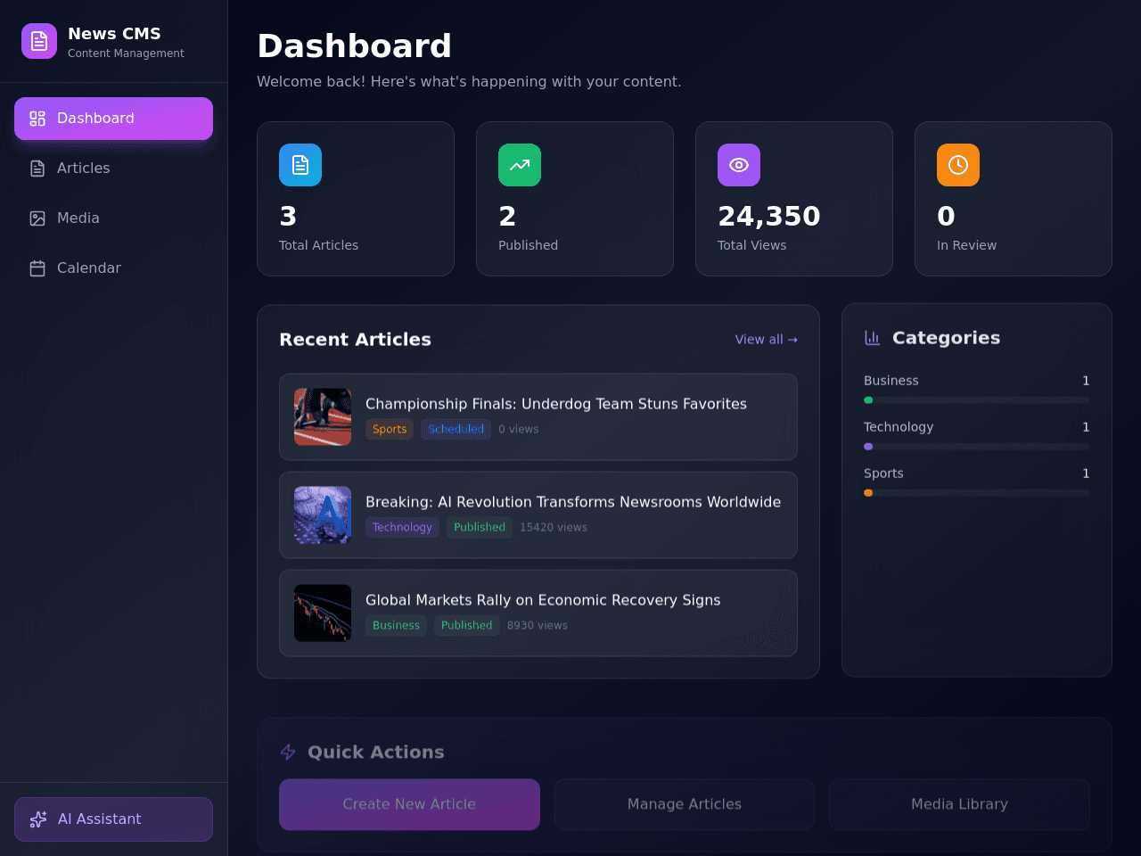 News Control Portal
