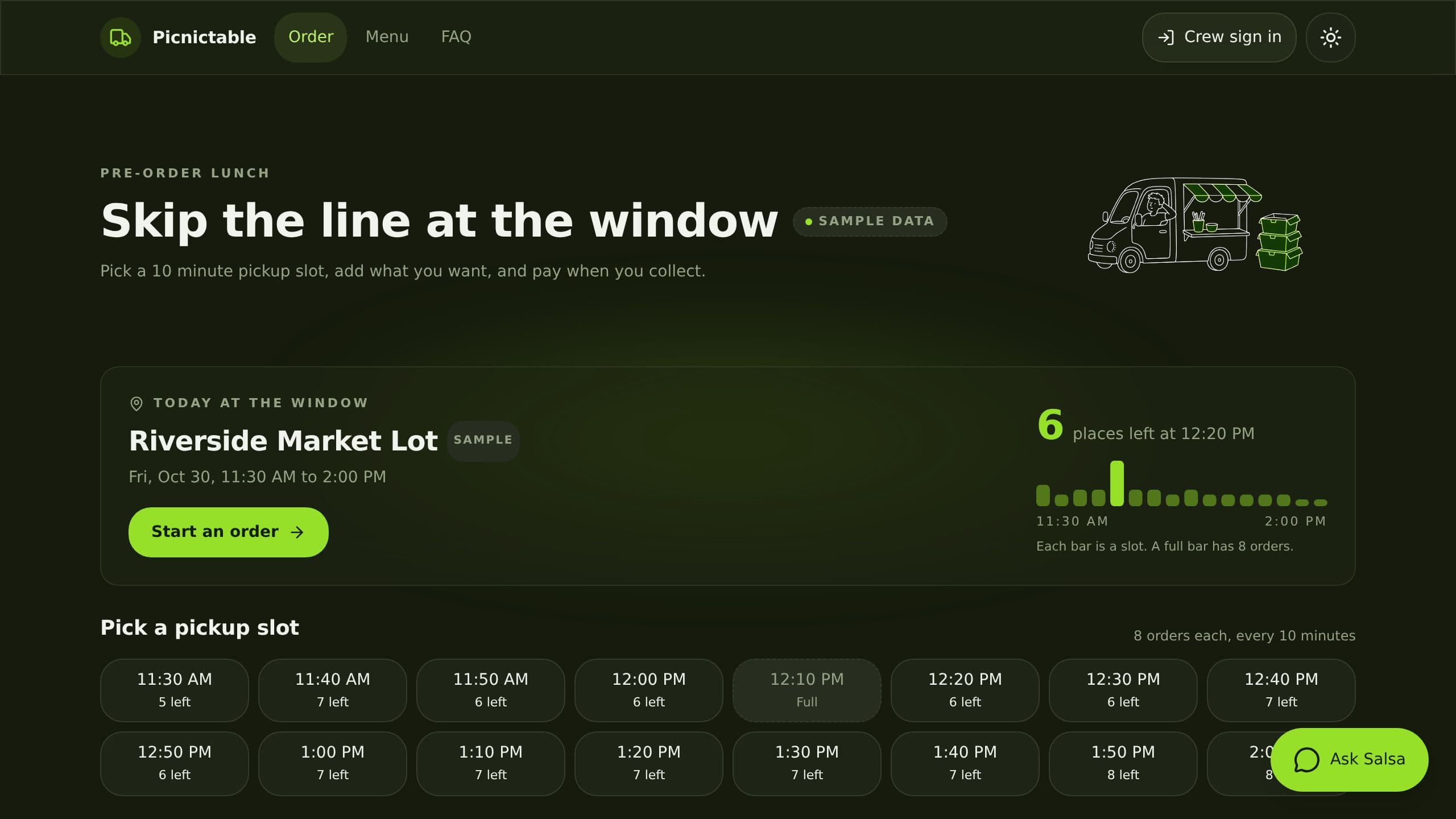 Food Truck Preorders preview