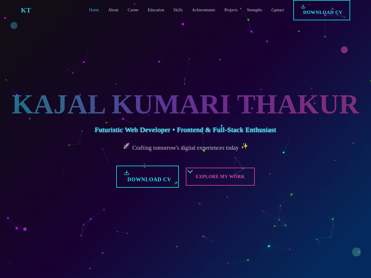 Futuristic Neon Portfolio