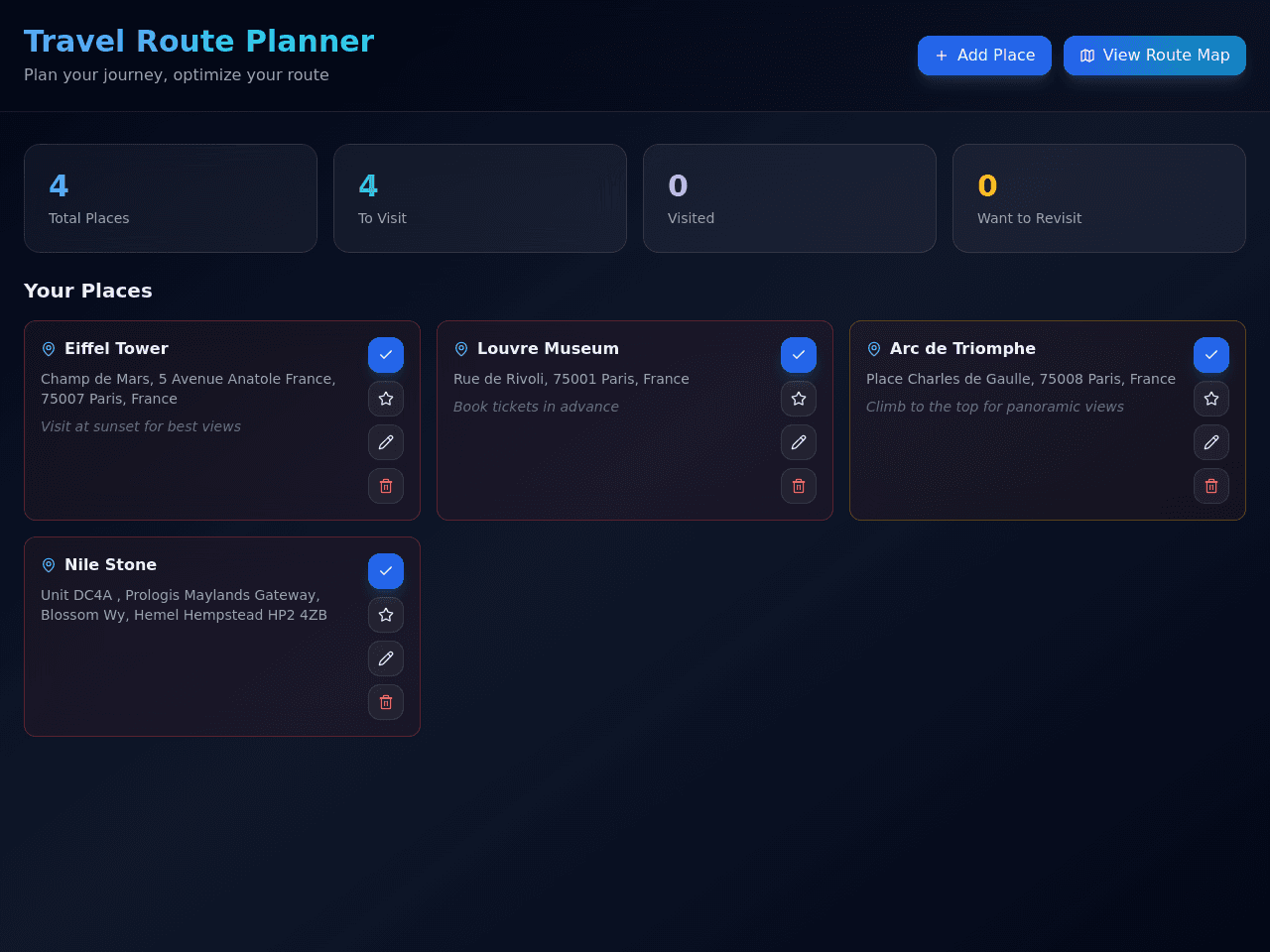 Journey Planner Map