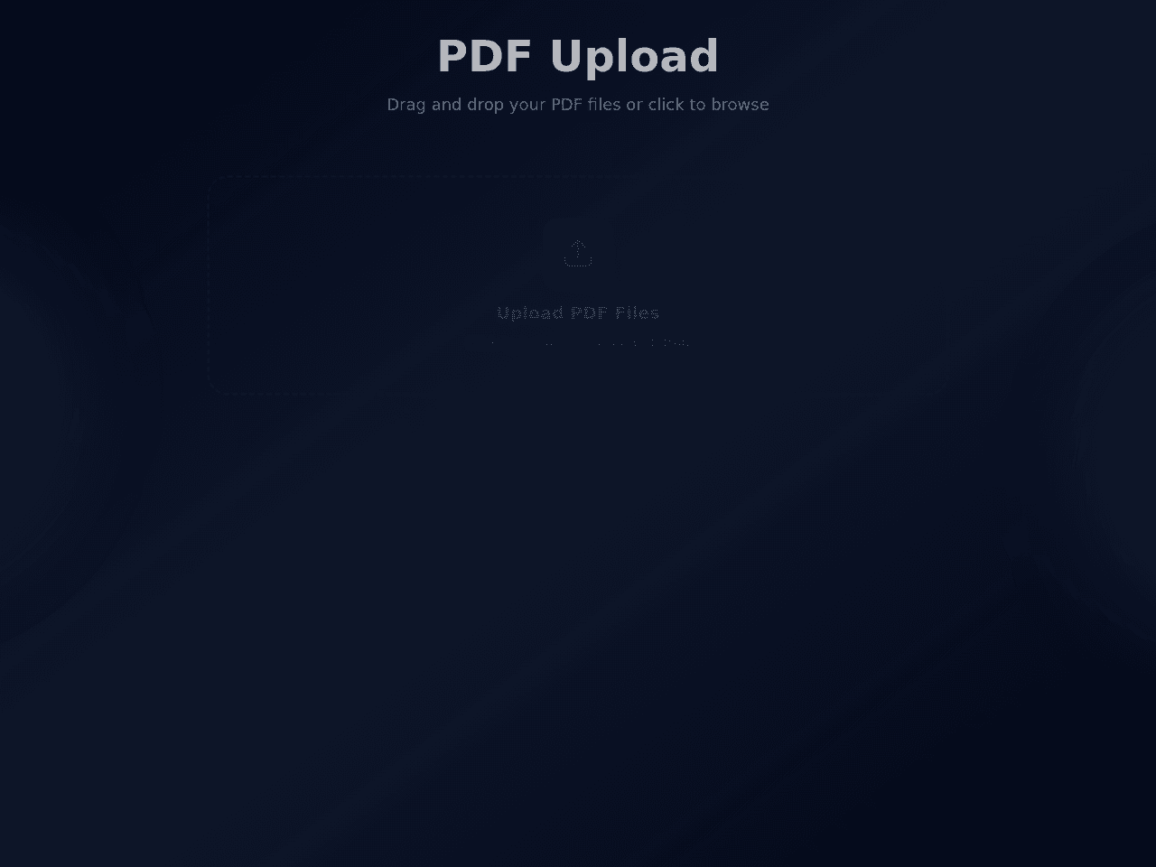 PDF Upload Portal