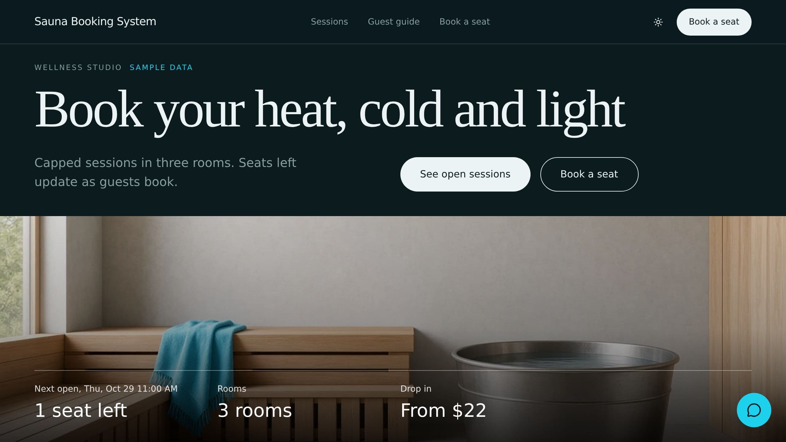 Sauna Booking System preview