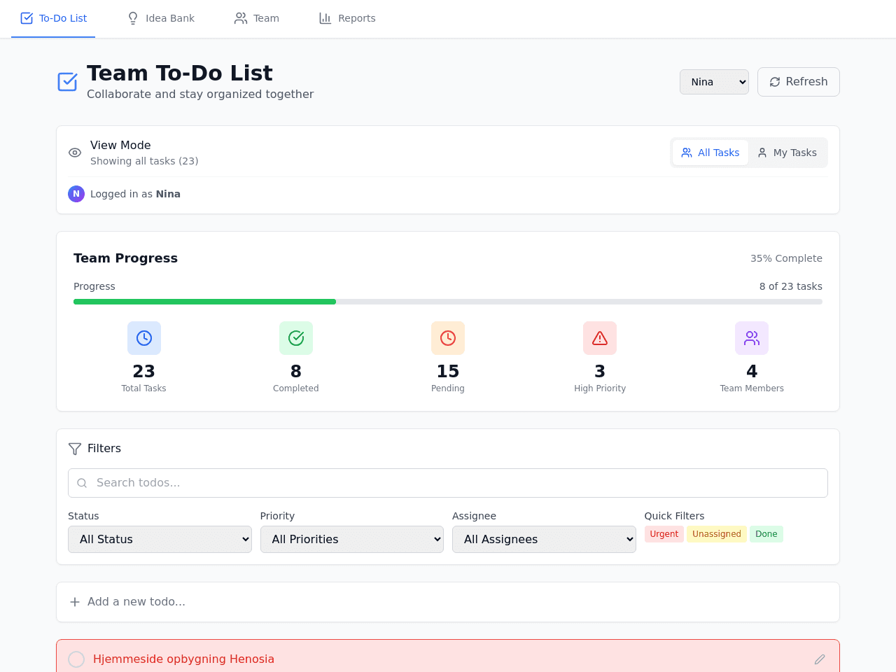 Team Task Manager