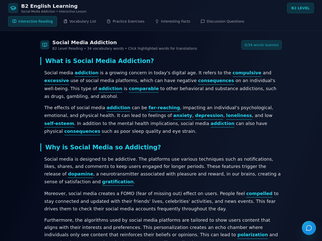 Social media addiction N