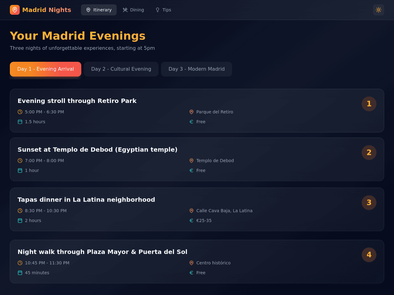 Madrid Travel Planner
