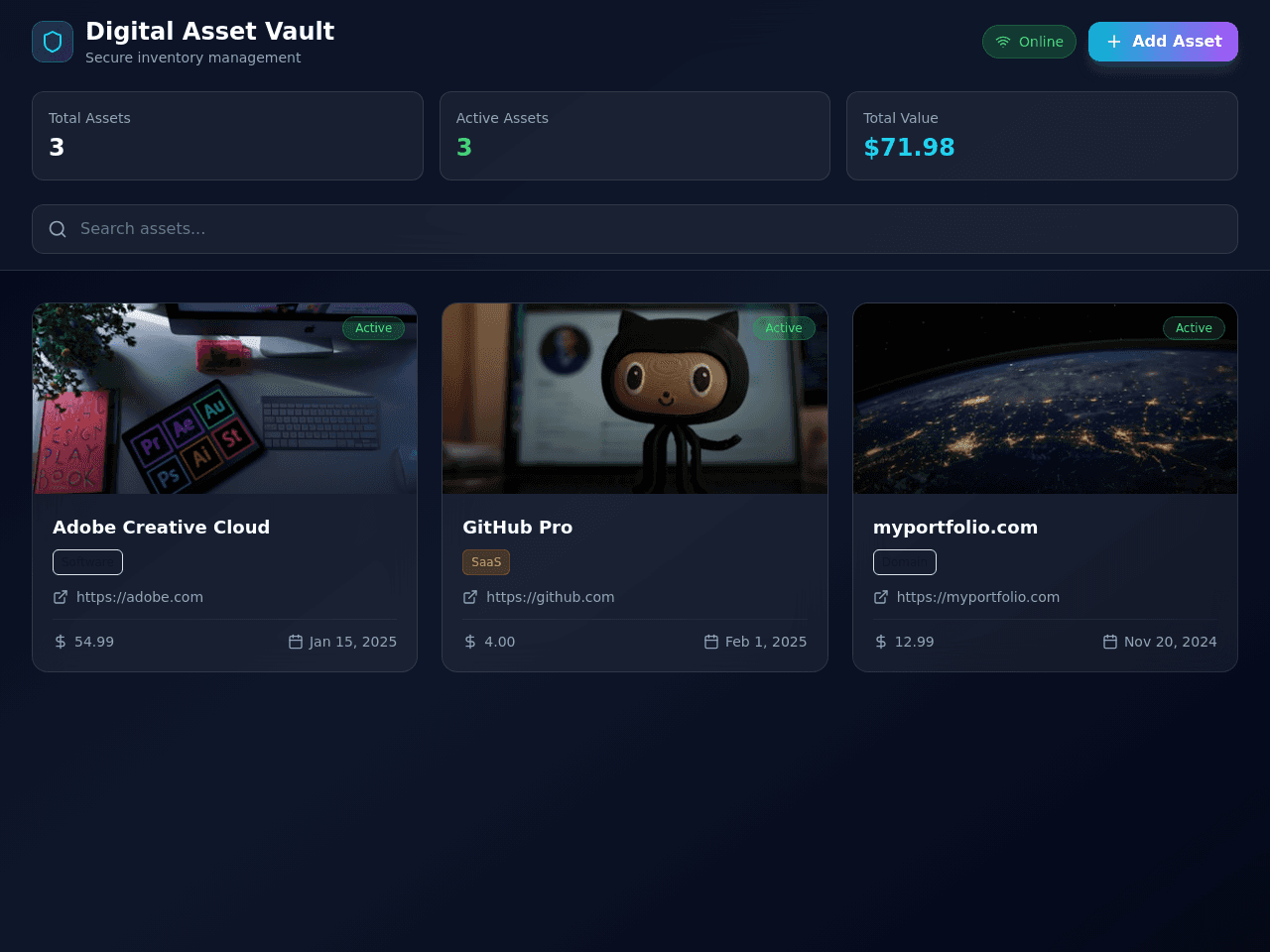 Asset Inventory Dashboard