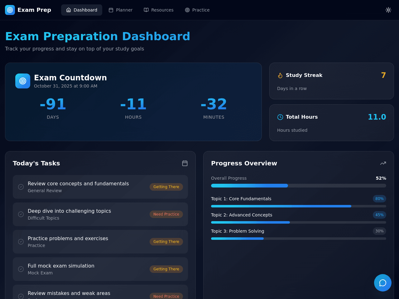 Exam Plan Portal