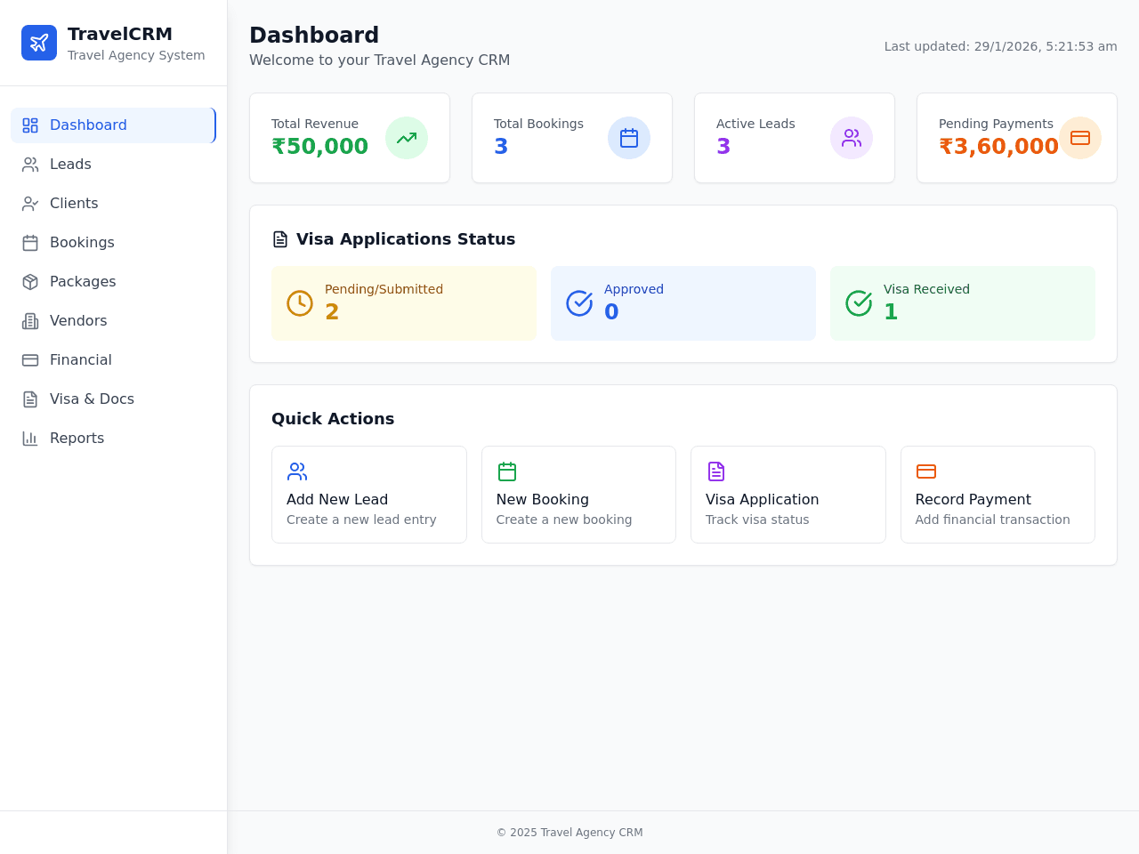 Travel Agency CRM