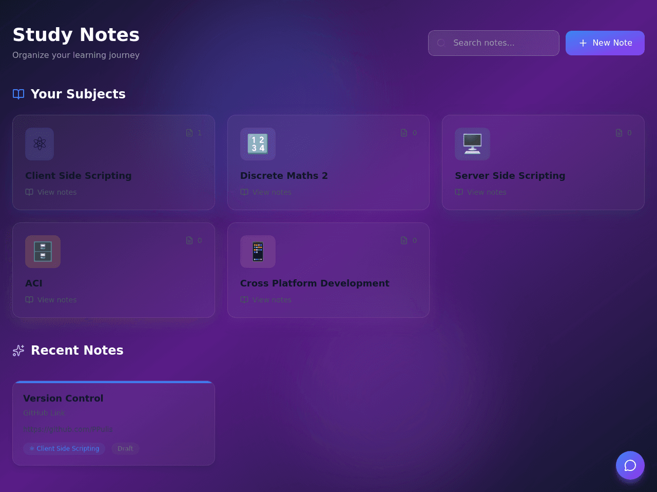Subject Notes Studio