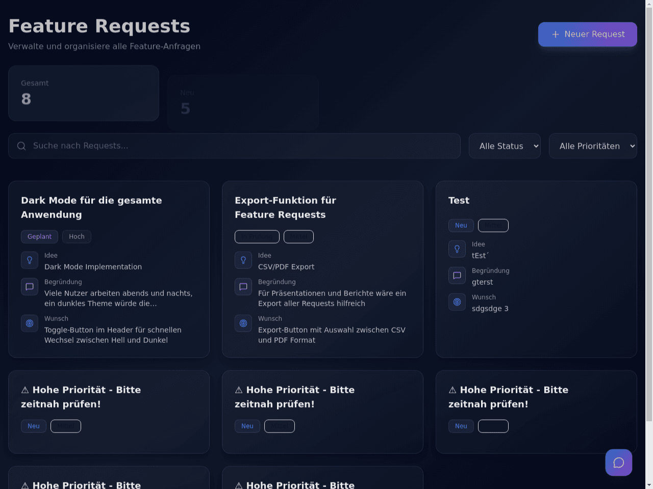 Feature Request Studio