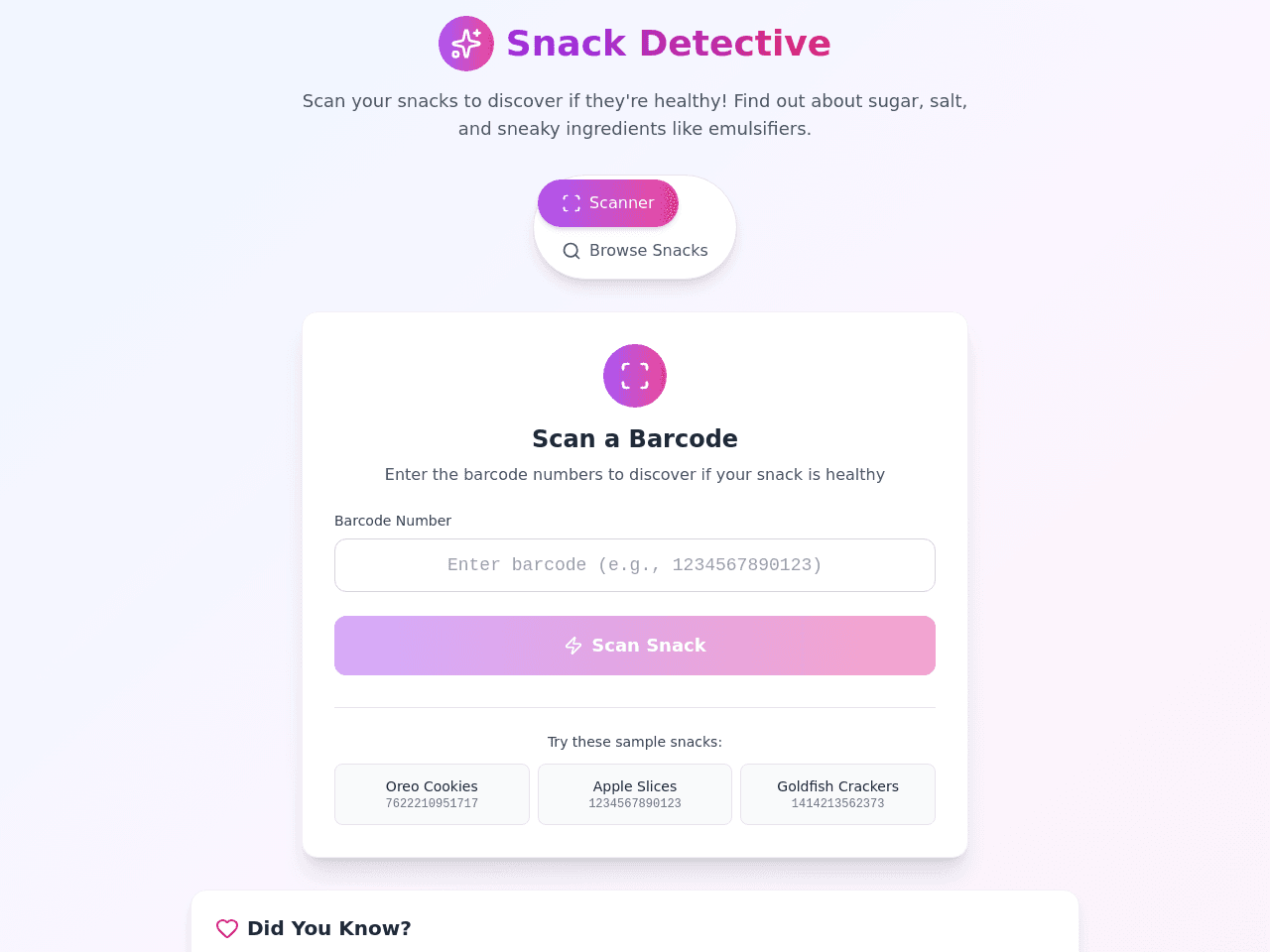 Snack Scan Junior