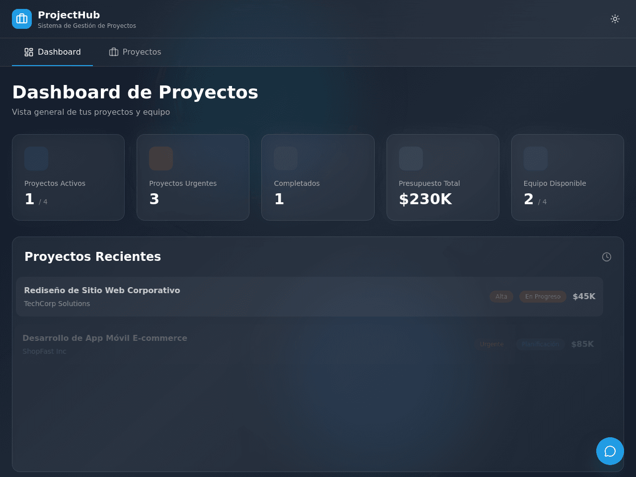 Action Dashboard