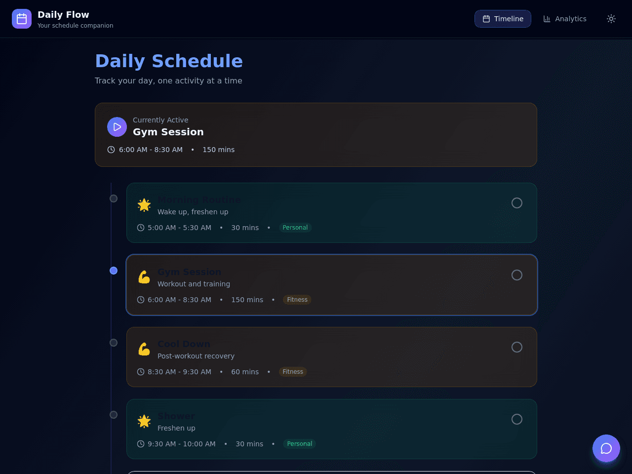 Daily Rhythm Planner