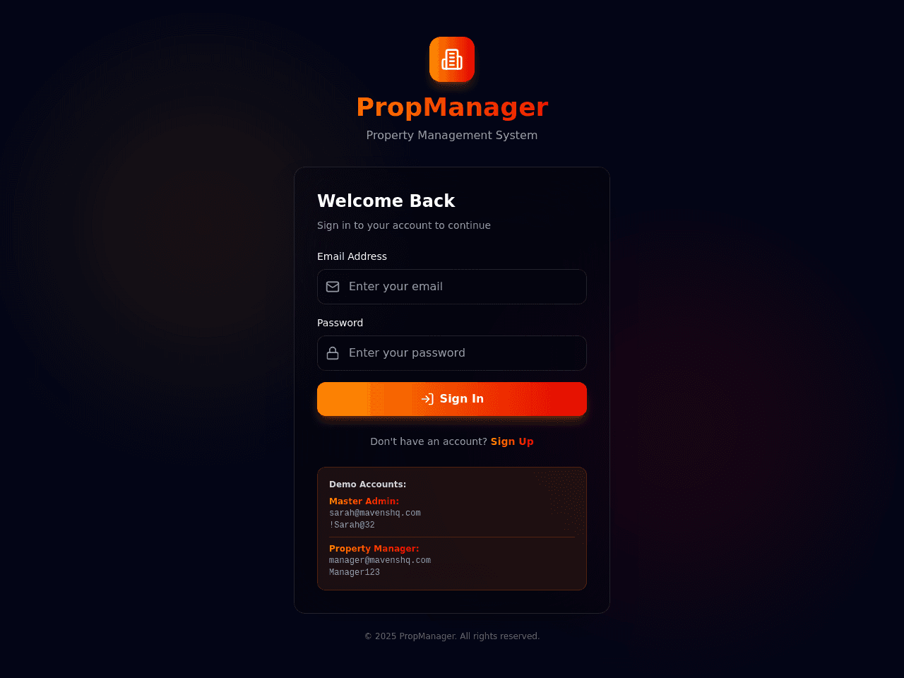 Tenant Management Dashboard