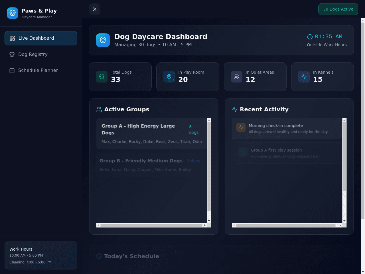 Playgroup Scheduler