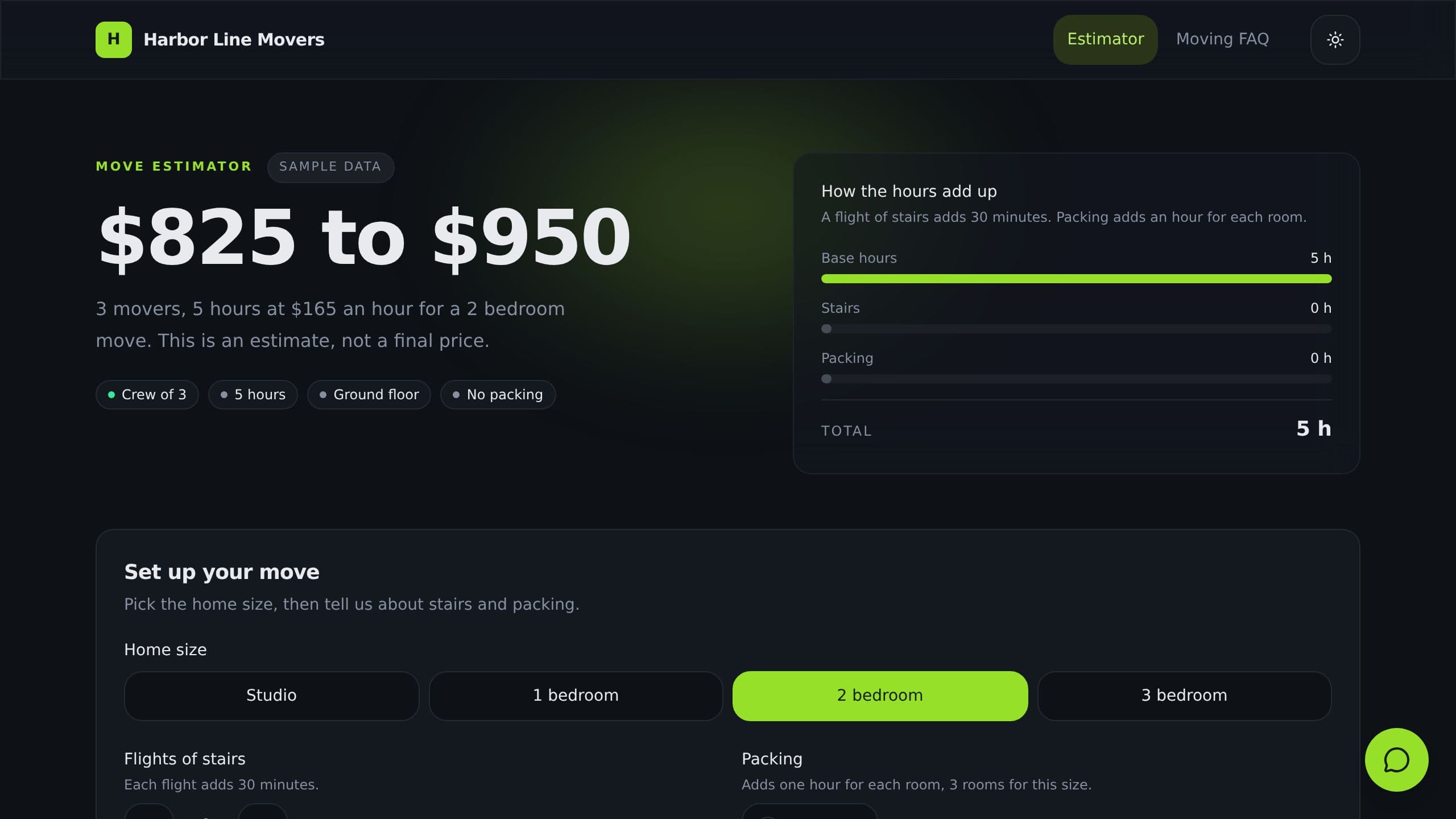 Moving Company Dashboard preview