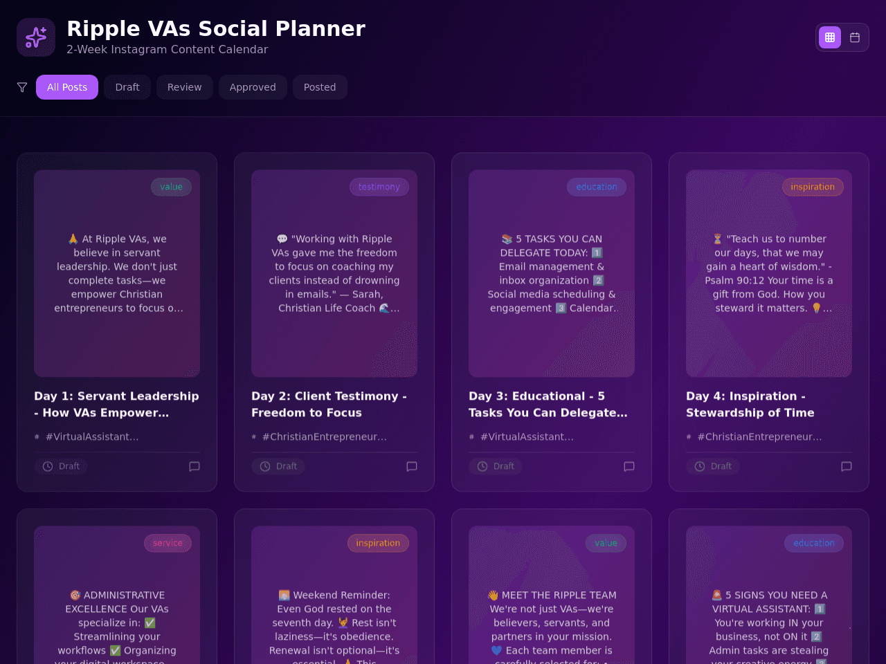 Ripple Service Planner