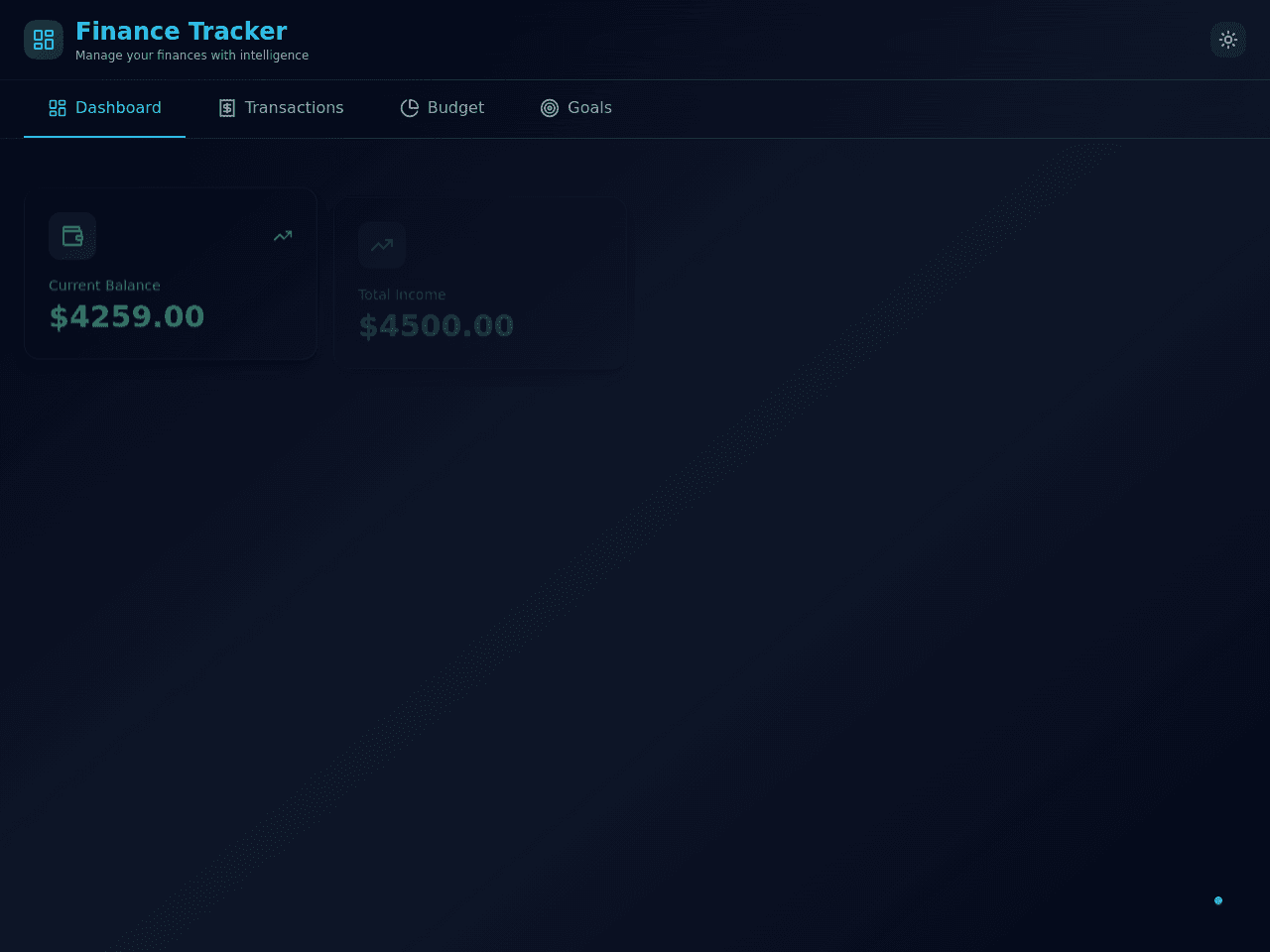 Finance Tracker Dashboard