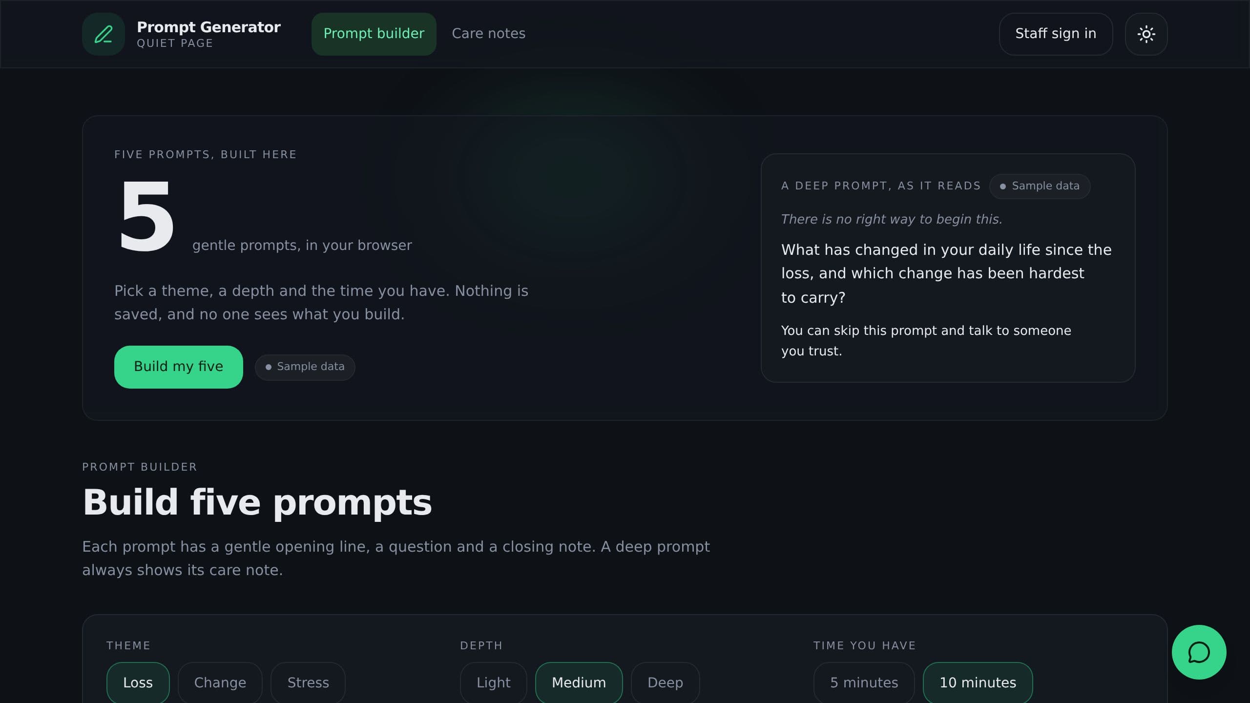 Journaling Prompt Generator preview