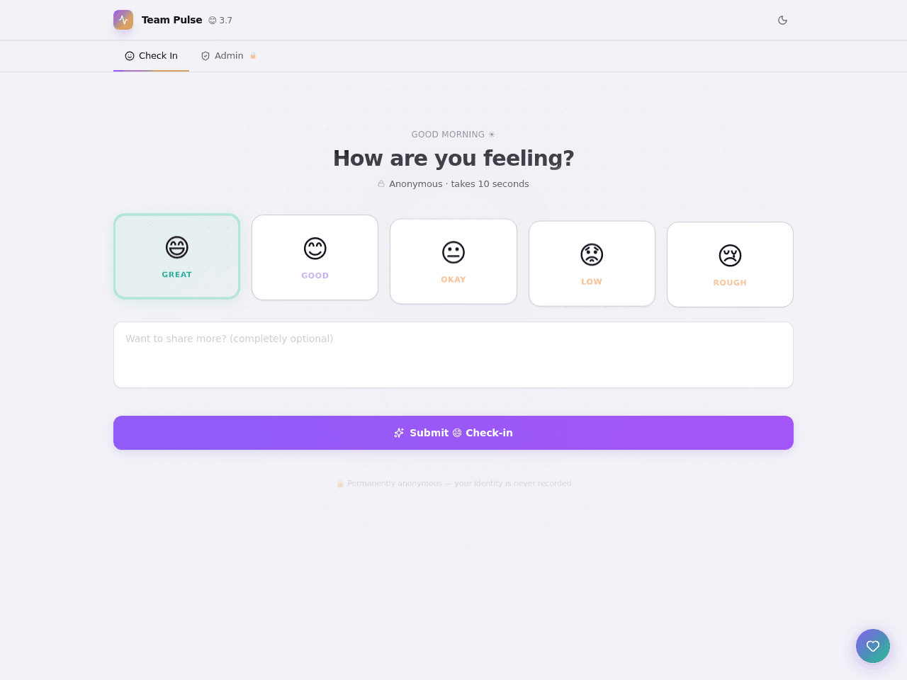 Team Mood Pulse