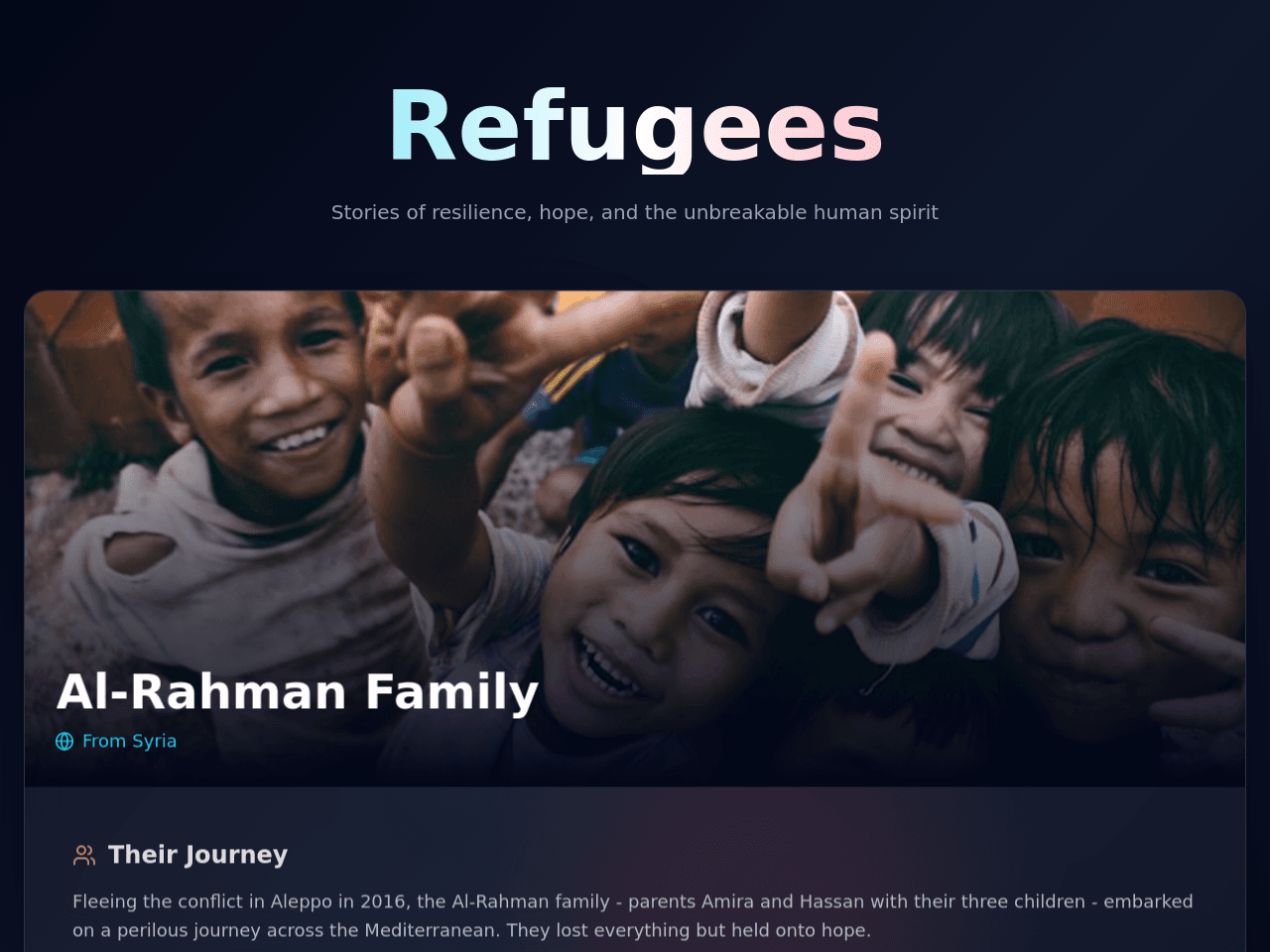 Refugee Storyboard