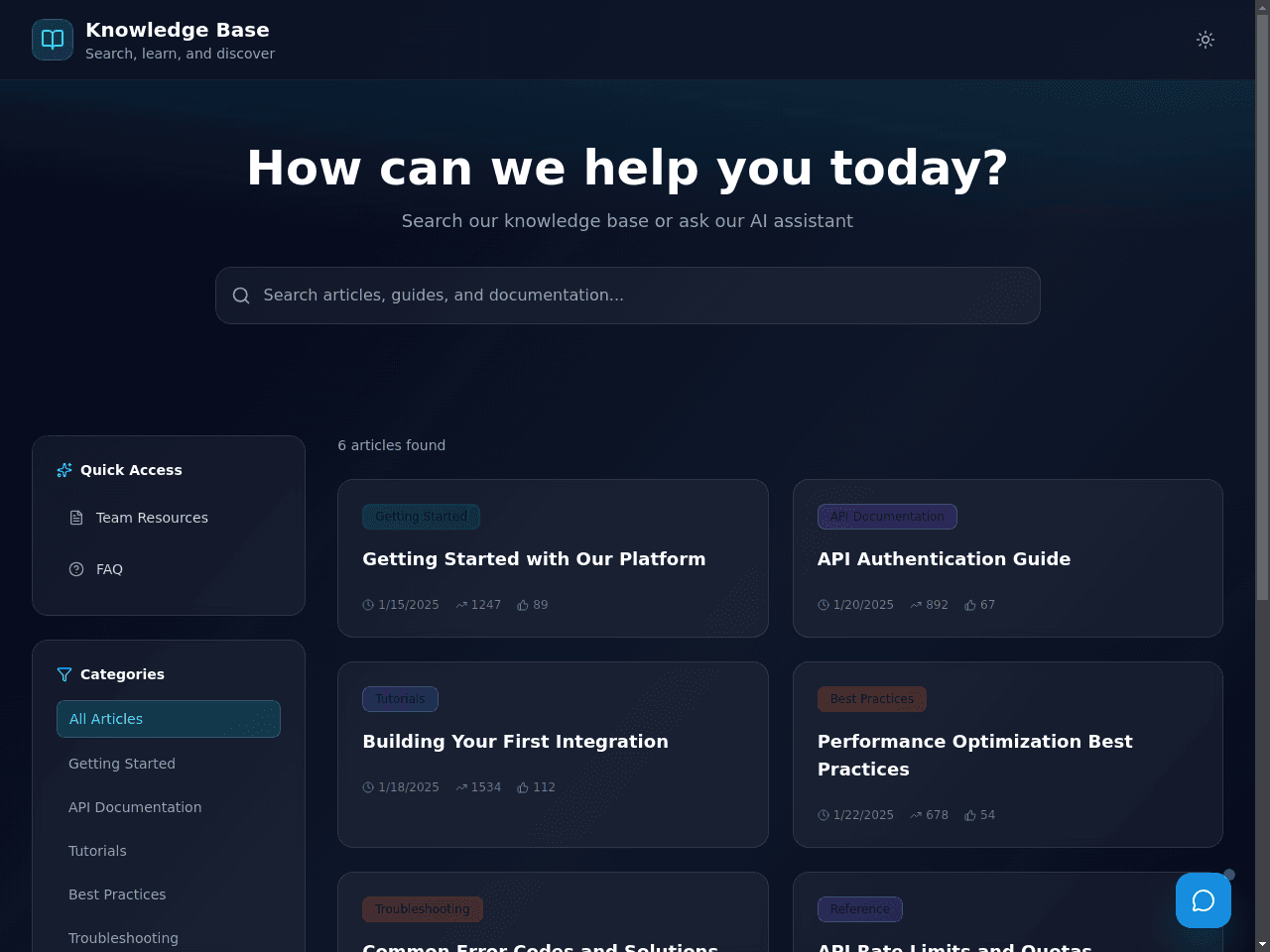 Knowledge Base Portal